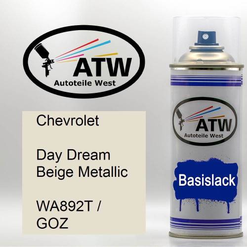 Chevrolet, Day Dream Beige Metallic, WA892T / GOZ: 400ml Sprühdose, von ATW Autoteile West.